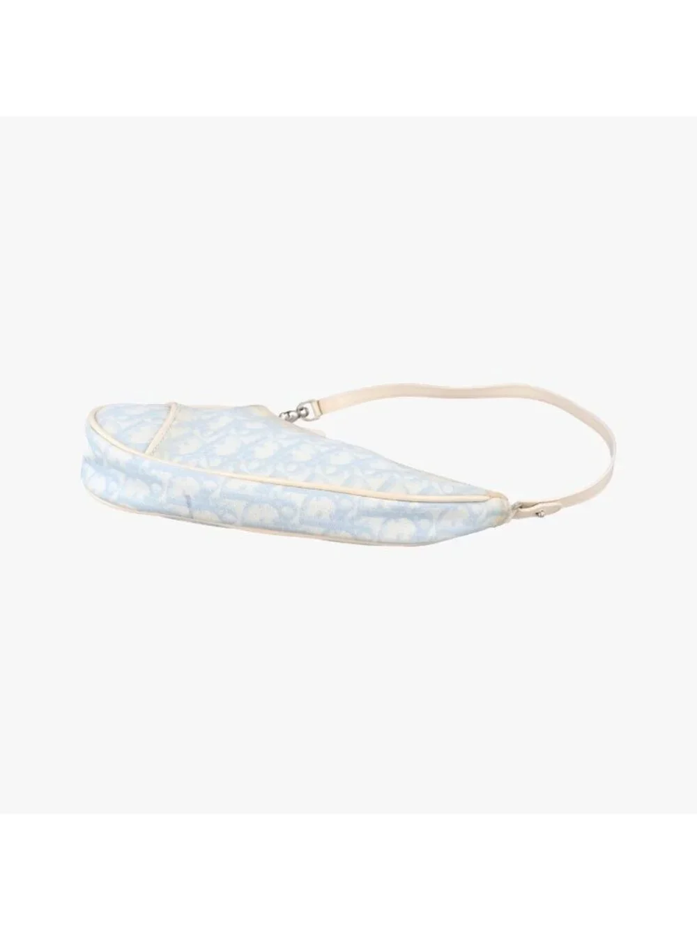 Dior Saddle Blue Canvas Leather Shoulder Bag